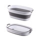 HICLAW pet bath basin, special bathtub for cats, cat bath basin, small dog bath bucket, anti-run cat basin, foldable, gray and white - suitable for 15Jin Jin equals 0.5kg inner cat