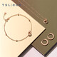 Xie Ruilin (TSL) LOVE CIRCLE series 18K gold necklace double ring color gold necklace BC152 K yellow