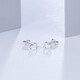 Saturday Fortune (ZLF) PT950 platinum earrings for women platinum simple and versatile love earrings 1.18g