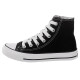 Warrior canvas shoes for men and women, classic casual shoes for men and women, medium and high tops, versatile trendy cloth shoes, sports shoes, WXY473 black 42