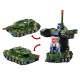 MAIERFEILE mini tank rechargeable toy deformation robot sound and light electric stunt car simulation model armored vehicle 28cm sound and light deformation tank (with charging set)