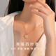 Qlady和田玉四叶草银项链女轻奢小众玉石吊坠生日七夕情人节礼物送老婆