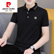 Pier Cardin High-End Brand Herrenkleidung Kurzärärmelte T-Shirt Herren Frühling und Sommer Neues lässiges T-Shirt-Lapel-Geschäft Polo Paul Hemd halbärmelte Herrengestricke 682 Black M