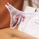 Please Confidential Shipping Fancy Sexy Panties Women's Transparent Mesh Embroidered Sexy Thong Adult Room Red