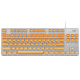 罗技（Logitech）K835机械键盘有线游戏电竞键盘84键电脑办公键盘个性pbt键帽送男生女友礼物 K835冰橙键帽版 红轴