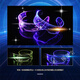 Mosaic sunglasses, led sci-fi luminous glasses, birthday internet celebrity, future technology glasses, disco glasses, luminous glasses, night vision, sci-fi high configuration + colorful mode + 1 pair of batteries
