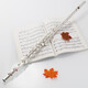 
ROFFEE flute instrument 17 open and closed hole dual-purpose silver-plated flute students beginners playing elbow flute instrument 17 hole C-tuning white copper open and closed hole dual-purpose 505 college level