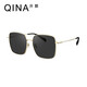 Qina (QINA) glasses Zhao Lusi same retro square frame sunglasses for female elegant temperament sunglasses QN7027A60 (design model)