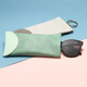 Hacknesselspiegel Box Personalisierte Schlangenmuster Bullet-Mund Leder Sonnenbrille Modische LesebLäsertasche Beutel Grau + Gläsertuch + Reinigungsflüssigkeit