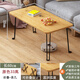 Pumeisen Folding Tea Table for Living Room Small Table Kang Table Simple Small Apartment Bay Window Tea Table Bedroom Learning Computer Low Table Log Color Folding Model 60*40*33