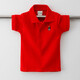 Camiseta para niños Camisa de solapa de verano de manga corta Polo de la solapa de verano Ropa para niños 2024 Nuevo estilo de collar gris de media manga para niños de tamaño mediano de tamaño mediano (684) 150