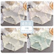 Yalu 4 paires de sous-vêtements de soie de glace pour les femmes sans marques en été transparent, léger et respirant pantalon avec triangle en dentelle-aimable shorts jaune clair + bleu + violet + rose 4 pièces l [80-120jin suggéré [Jin équivaut à 0,5 kg]]]