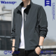 WassupSohot official jacket men's spring and summer new style business casual men's jacket loose tops no ironing anti-wrinkle 9980 dark gray no velvet XL (too small, recommended 115-130 Jin [Jin equals 0.5 kg])