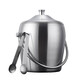 HALODN Ice Bucket Insulated Bucket Champagne Bucket Bar Household Double-layer Thickened Stainless Steel Covered Beer Bucket Ice Cube Bucket Double-layer Stainless Steel Ice Bucket Set 2L