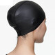 Speedo swimming cap, classic silicone coated three-layer fabric, soft and comfortable swimming cap, black