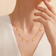 Liufu -Schmuckfußgold -Inspirationserie Happy Miaoqu Gold Halskette Set Kettengeschenk GJG0031DS 3.51G (einschließlich Arbeitskosten 695 Yuan)