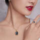 Fellala (fallala) shopping mall same style Lingshi artificial blue semi-precious stone necklace for women exquisite and elegant versatile clavicle chain pendant jewelry