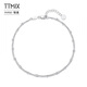 TTMIX platinum anklet women's PT950 round bead O-shaped chain double-layer simple platinum foot accessories summer versatile custom deposit please contact customer service for details