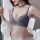 
JERRIE MOCK summer thin markless underwear for women, small breasts gathered and closed, anti-sagging adjustment bra, lace sexy bra, 22W4865 gray purple set, 80/36ABC [water drop cup about 1cm]