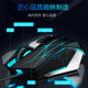 狼蛛（AULA）游戏鼠标有线鼠标电竞专用 宏编程鼠标 酷炫背光灯效 无线蓝牙三模版可选 家用办公电脑台式机通用 黑色【裂纹灯效】有线+鼠标垫