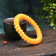 Chengyuanxiang CREORISETIN natural raw mineral old beeswax cake abacus bead bracelet Russian material bracelet red beeswax genuine fluorescent floating salt water amber old red wax 14mm