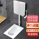 Ronglan squat toilet set household ceramic toilet squat pit with flush tank squat toilet bathroom toilet toilet squat toilet enlarged with S curve anti-odor front drainage + water tank