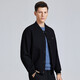 Bailando con la chaqueta lobo de lobo de moda para hombres de moda para hombres contrastante chaqueta bordada bordada collar de béisbol 001 Estilo masico negro 175