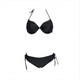 Sexy bikini swimsuit for women Korean split three-point sexy ins triangle bikini push up breast model black L