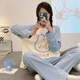 
Yalu pajamas women's 2025 new spring and autumn day cute rabbit long-sleeved pajamas two-piece women's home clothing set 15568 women M women (suggested weight 80-100 Jin [Jin equals 0.5 kg])