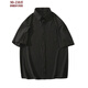 
Nanyu Fatty Large Size Summer Trendy Brand Drooping Short Sleeve Ice Silk Shirt Men's Loose Trendy and Handsome Thin Style Shirt Jacket C847 Black 4XL 190-210Jin [Jin equals 0.5 kg]