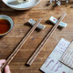 Retro chopstick holder inside and outside the house, multi-purpose ceramic chopstick holder, household Japanese-style table spoon, public chopsticks spoon holder, hotel commercial chopstick pillow, family pack, 4 pieces of Liuli style
