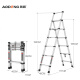 Openg telescopic ladder home folding multi-functional herringbone ladder aluminum alloy lifting climbing stairs six-step engineering ladder