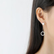 TTMIX platinum earrings for women, fashionable pt950 platinum dancing windmill shiny hoop earrings pendant 5.2-5.4g