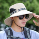 Tangfei Yipin Hat Men's Summer Large Brim Outdoor Fishing and Mountaineering Hat Fisherman Hat Sun Hat Sun Hat Digital Camouflage-Military Green One Size