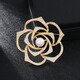 Sili Elegant Camellia Pearl Brooch Retro Light Luxury European and American Temperament Corsage Pin Women's Exquisite Coat Accessories Atmospheric Rotating Camellia