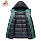 Vogelscheuche Winter Teenager Baumwollmantel Junge mittelgroße Wattebotton-Mantel Junior High School Schülern Große Kinder verdickte Baumwolljacke 6189 Schwarz (verdickt) L (100-120jin [Jin entspricht ca. 0,5 kg])