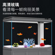 Sensen fish tank aquarium living room smart floor-standing medium-sized bottom filter household glass goldfish tank ecological lazy person crescent white ED wall-mounted model length 80*width 35*tank height 65/cabinet height 80cm