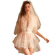 
Ye Yu lover fun wedding dress set bride headdress versatile simple super fairy flower headband flower fairy style white + 9756 net clothes, all size