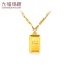 Luk Fu Schmuckleuchte und Schatten Gold Serie Gold kleiner Goldbarg Gold Ziegel 5g Gold Halskette Einer Teil Preis HIG30137A 8.48 Gramm (einschließlich Arbeitskosten 967 Yuan) Kleine Edition