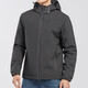 BRELRMON plus velvet jacket windbreaker men and women sweat jacket single layer autumn and winter windproof warm soft shell workwear Korean version outdoor jacket 9930A dark gray-men [solid color] 3XL