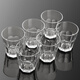Dinner glass 6-piece beer glass, wine glass, liquor glass, household whiskey glass, water glass set, octagonal cup, 120ml 6-piece octagonal cup