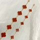 OINE 18K gold four-leaf clover five-flower bracelet 15mm large flower rose gold 2025 gold bracelet au750 18K gold rose gold red agate