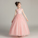 Dev Ake Children's Robe Girl Princess Jirt Host Host Gend Performance Performance Performance Night Robe Petit Girl Wedding Summer Big Boy BX683 Long Mannevel sans manches Pink 150 (suggéré 61-70 Jin [Jin est égal à 0,5 kg]))