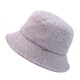 Maria Gucci (MARJA KURKI) warm wool hat for women in winter, basic hat, flat top fashionable casual hat, gray camel
