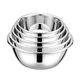 Shenggongman five-piece stainless steel basin thickened vegetable basin leaky basin vegetable basin round basin five-piece set (4 solid basins + 1 leaky basin) 22, 24, 26, 28, 30cm