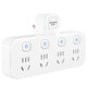 Delipow power strip, one-to-four multi-function socket, sub-control switch/socket converter/power strip/wireless plug