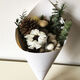 AIMAN dried flower pine cones, cotton eucalyptus leaves dried flowers, Nordic style ins small fresh home decoration ornaments bouquet pine cones, eternal pink baby's breath + thousand day powder + cotton + bouquet, dried flower bag