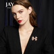 Jay bow brooch, high-end female corsage accessories, birthday gift for elder mother and mother-in-law, rose gold