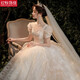 Vestido de novia de decoración roja 2025 Nueva novia Retro Princesa Ceremonia Francesa Principal vestido de novia Light Champagne Trellis m