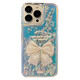 Apple 14pro mobile phone case new laser quicksand bow 14promax protective case full-cover anti-fall light luxury style high-end creative shell quicksand bow [with laser paper, soft edges will not damage the machine] iPhone13